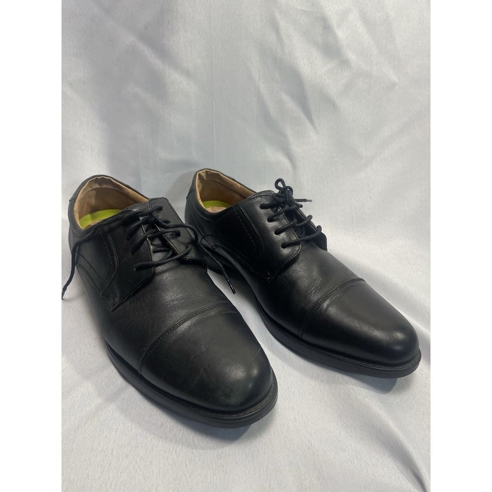 Florsheim Mens Midtown Black Cap Toe Oxford Dress Shoes Sz 11.5